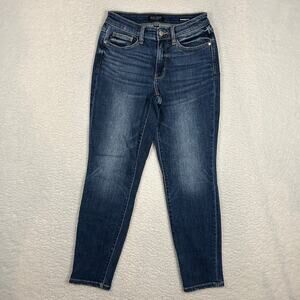 Judy Blue Jeans Womens Size 0/24 Boyfriend Mid Rise Dark Wash Stretch Denim